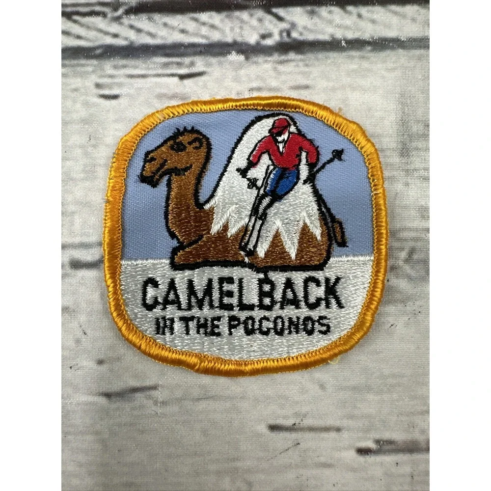 Vintage Ski Patch Camelback In The Poconos Tanglwood Jean Claude Killy Shawnee